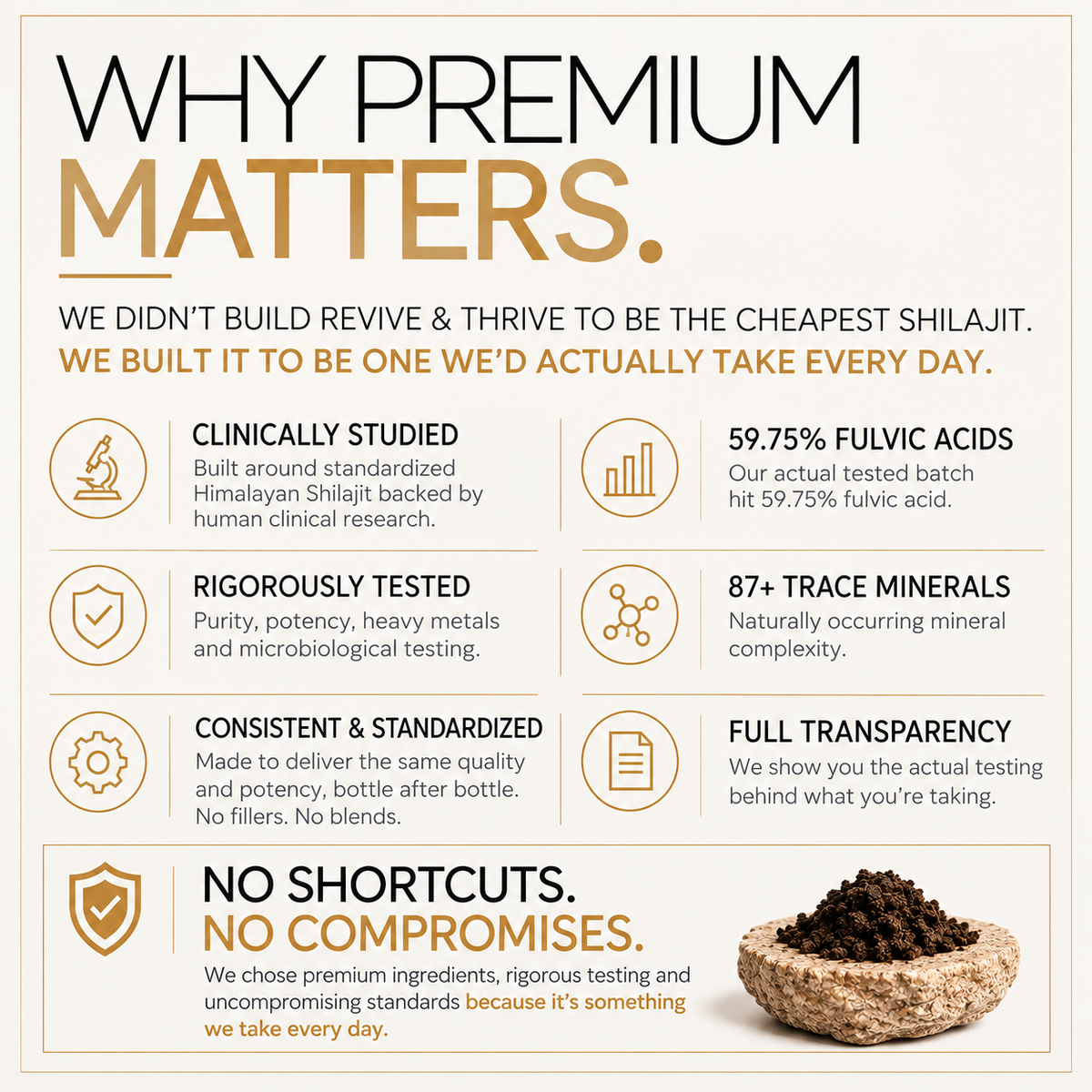 Premium Himalayan Shilajit | 60 Capsules - 500mg