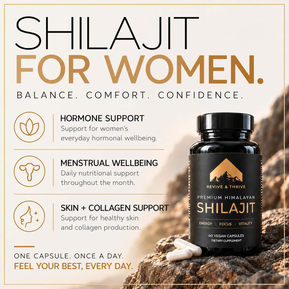 Premium Himalayan Shilajit | 60 Capsules - 500mg