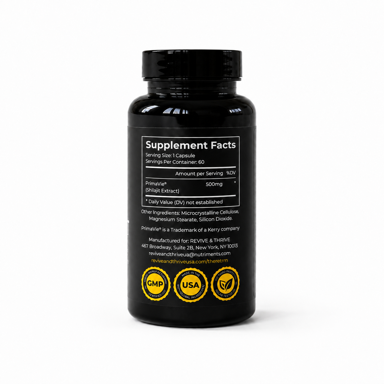 Extra Strength | 60 PrimaVie® Shilajit Capsules - 500mg